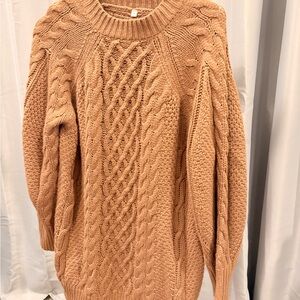 Cozy Cable Knit Sweater - Tan